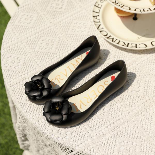 Fashion All-Match High Heels Jelly Shoes Open Toe 2025 Sandals Shallow Mouth Anti-Skid Peep New Girls Comfort Fashion Clear Scandals Flo