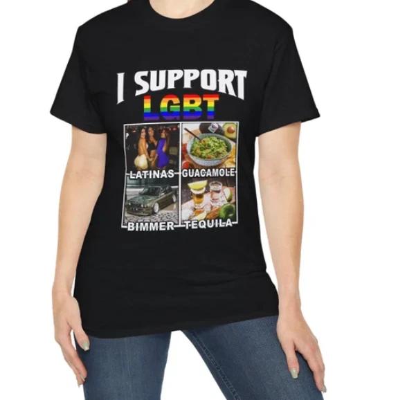 Supporto LGBT, Maglietta Meme Divertente, Maglietta Ironica, T-shirt Divertente, Regalo Scherzoso