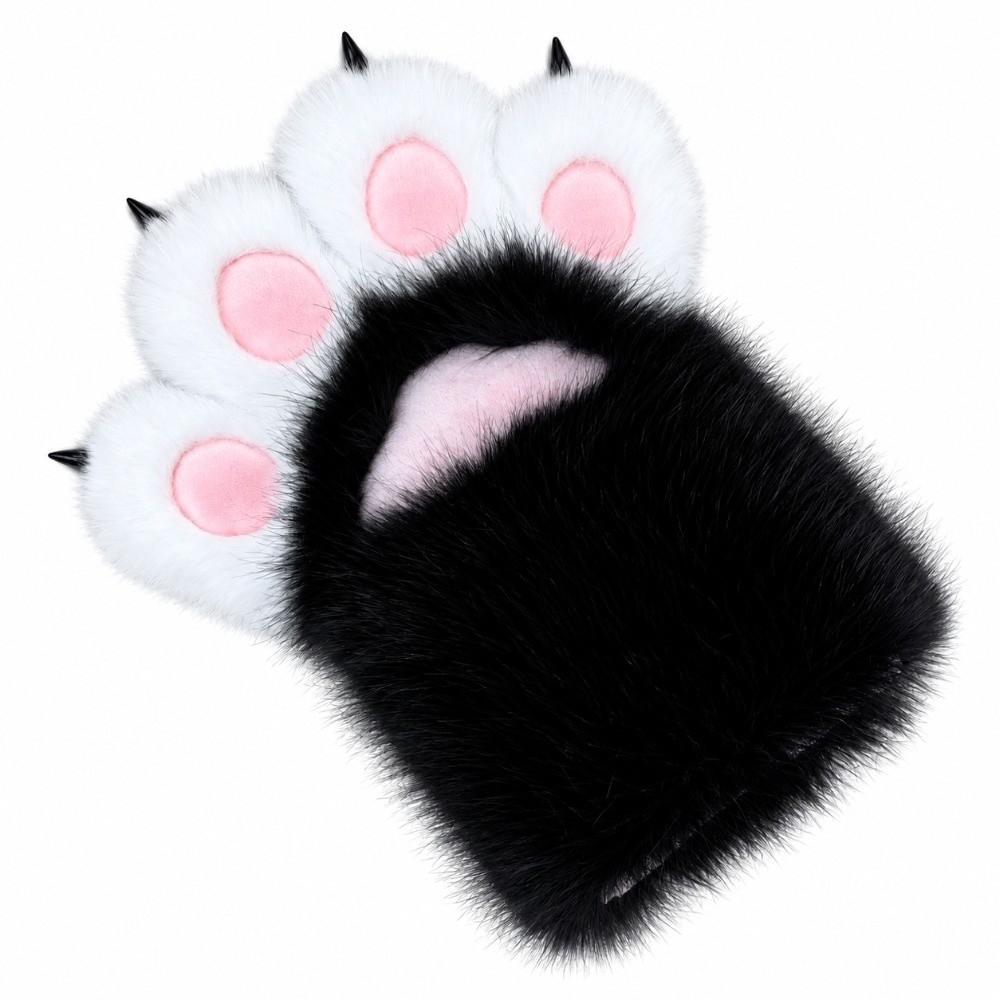 1Pc Thicken Cosplay Cat Paw Glove Plush Cosplay Glove New Cat Claw Mittens Props