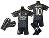 MBAPPE Football Kit Black T-shirt, Shorts, Socks + Shin Guards 164