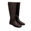 Flat Bottom Thin Tall Knight Boots Women's Shoes 2025 New Autumn and Winter Black Straight But Knee Long Boots