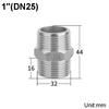 1/8 1/4 3/8 1/2 3/4 1" Pipe Fitting Connector Male Thread Stainless Pipe Fitting Pipe Coupler