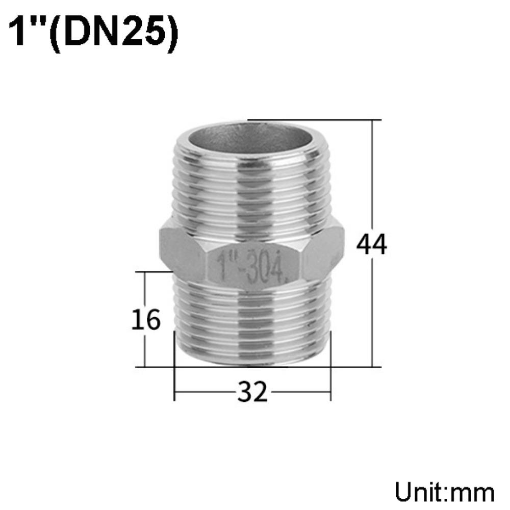 1/8 1/4 3/8 1/2 3/4 1" Pipe Fitting Connector Male Thread Stainless Pipe Fitting Pipe Coupler