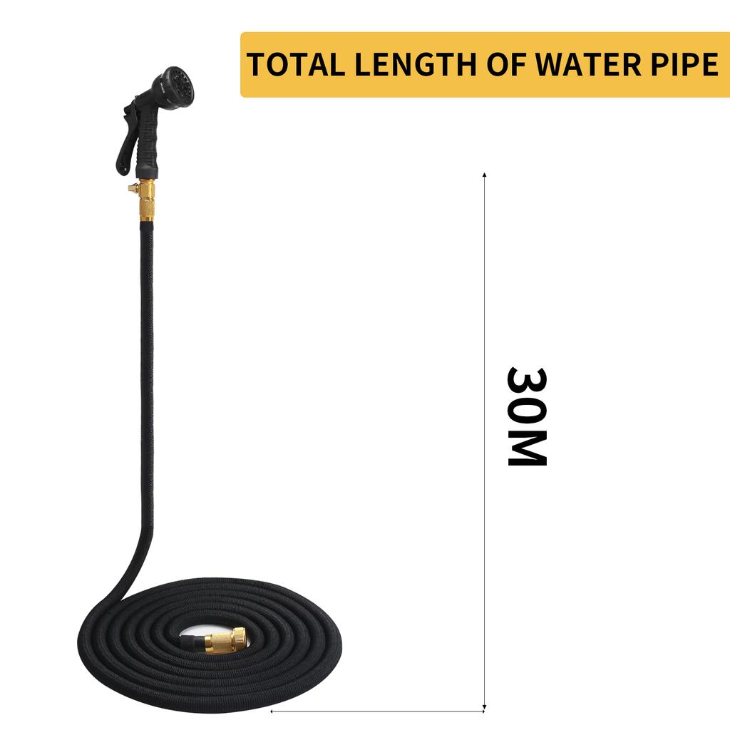 50/75/100Ft Expandable Garden Hose with 8 Functions Spray Nozzle Water Hose Expanding Water Pipe for Garden Irrigation Car Wash