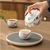 Chinese Tradition Ceramic Tea Set Porcelain Teapot Teacup Handmade Kettle Household Tea Tray Portable Travel Teaware Storage Bag