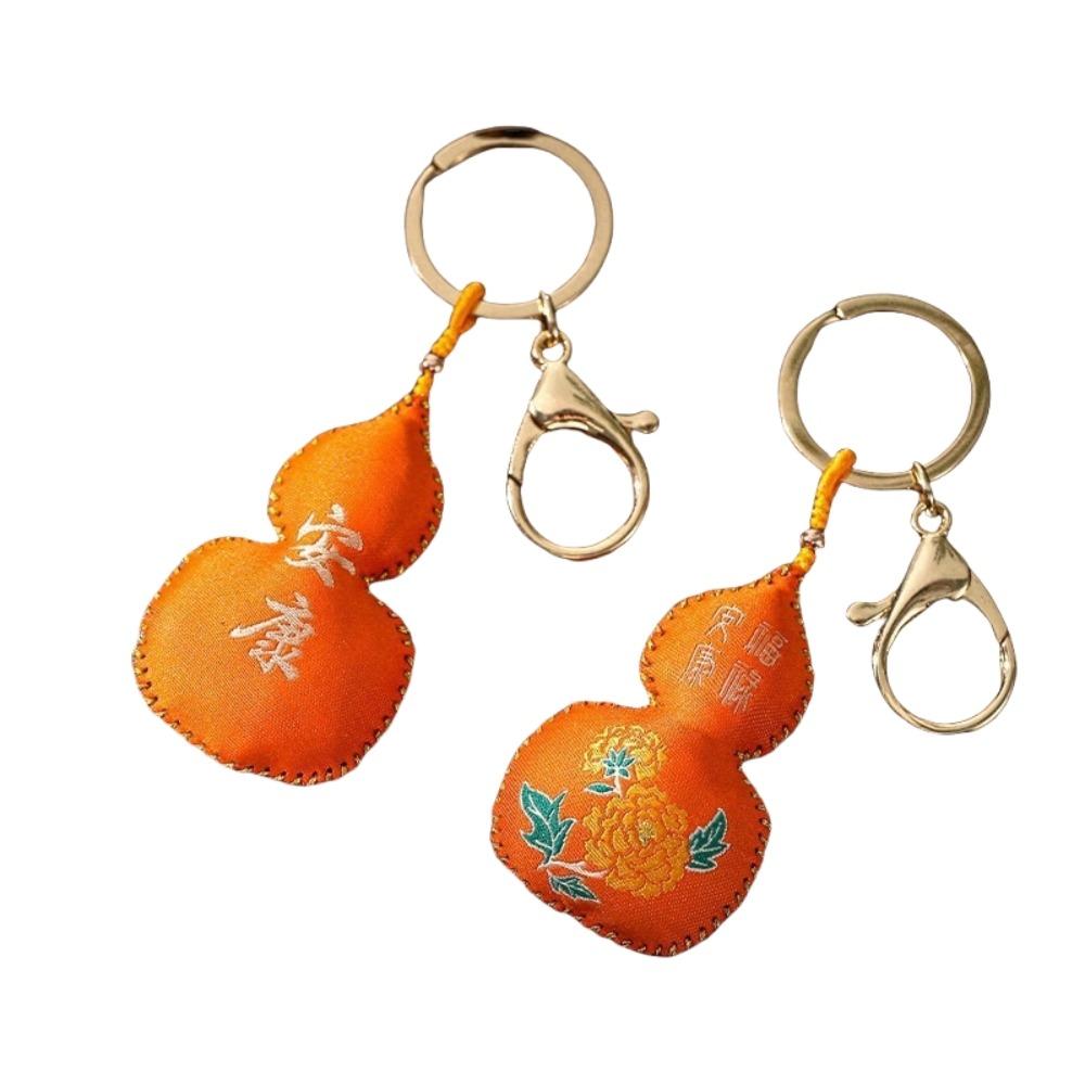 

Scented Chinese Lion Pendant Embroidery Lucky Bag Pendant Traditional Flower Keychain Women Style B