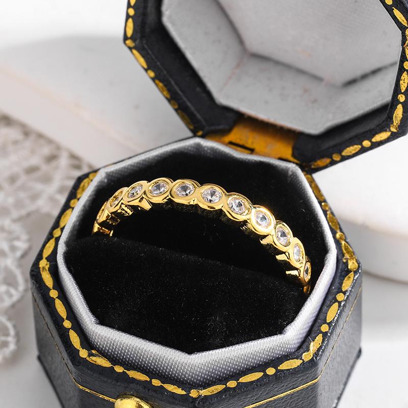 

Exquisite Cubic Zirconia Rings for Women Full Paved Round CZ Silver/Gold Color Fashion Promise Rings Versatile Girls Jewelry 10