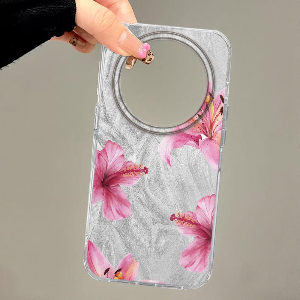 Pink Lily Flower Hard Back Print for Honor 400 Lite 200 Pro X9c X7c X8b X9b X8c X9a 90 Smart X6c X6 X7b X8a X7d Phone Case Cover