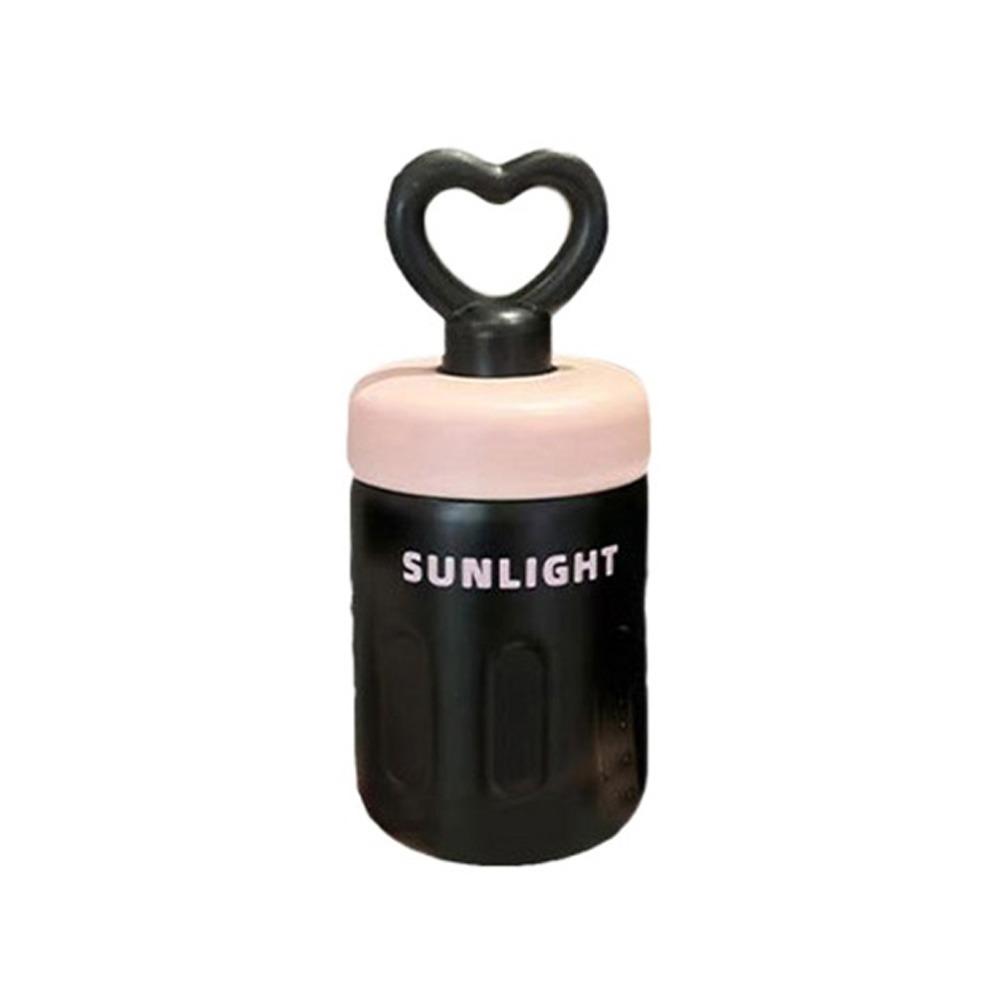 

500ml Love Handle Straw Cup Keep Warm Keep Ice Insulated Bottle Cup Portable Coffee Mug Travel чёрный