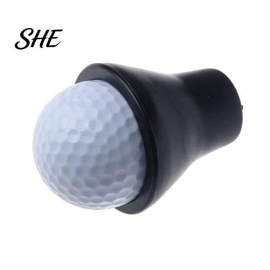 Golf Ball Retriever Black Rubber Retriever, Grabber Suction Cup, Picker Putter Grip Upper Tool, Accessories