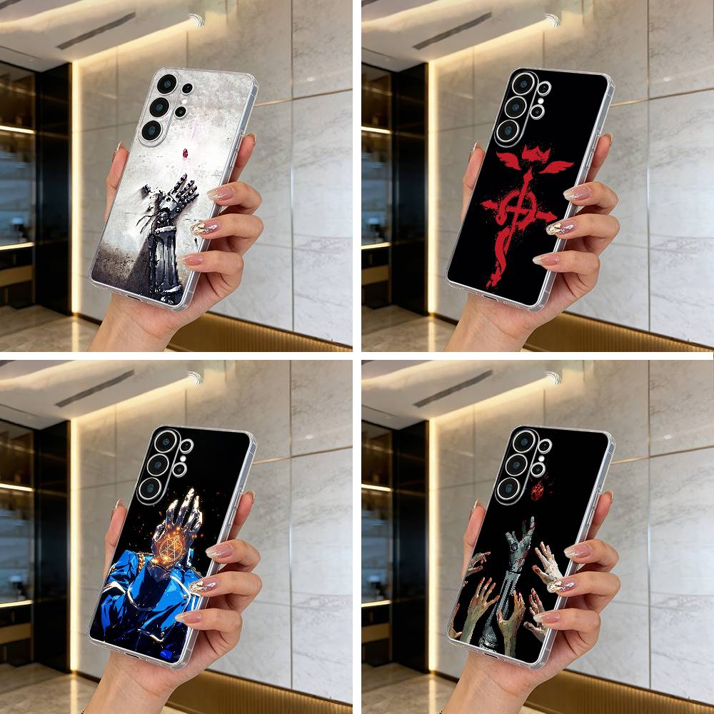 Popular anime-F-Fullmetal -Alchemist Clear Soft Silicone Phone Case forSamsung S25, S24, S21, S22, S23, S30, Ultra, S20, Plus