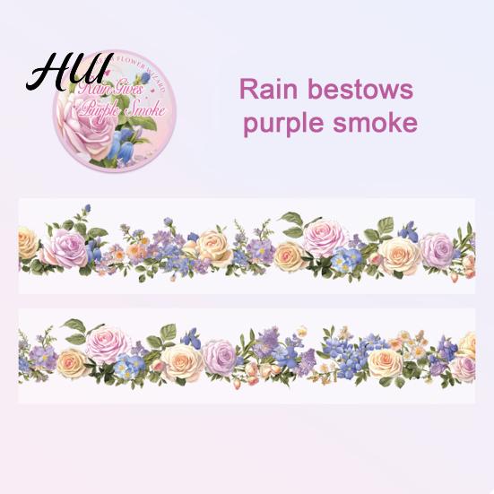 Scratch-resistant Tape Floral Washi Tape, Vintage Flower Pattern PET Decorative Healing Color for Junk Journal Supplies, Scrapbooking, DIY Crafts,