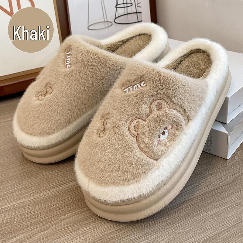 Plush Winter Indoor Non-slip Slippers for Women & Men