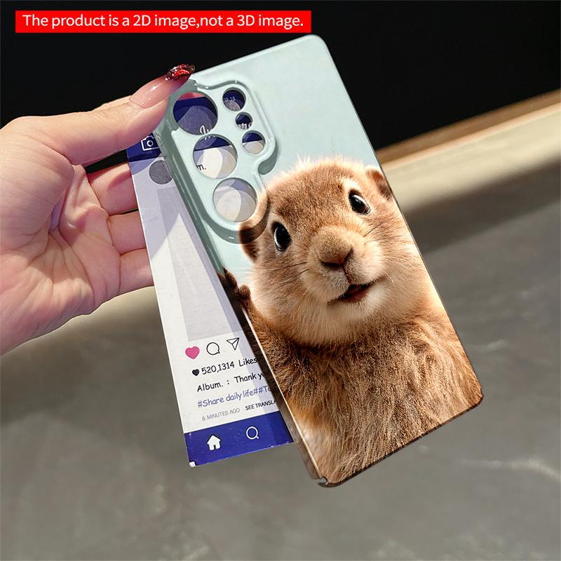 2DFlat Samsung Phone Case Adorable Prairie Dog Waving Hand Phone Case Applicable To Galaxy S22 S23 S24 S25ULTRA S26 A12 A13 A14 A15 A16