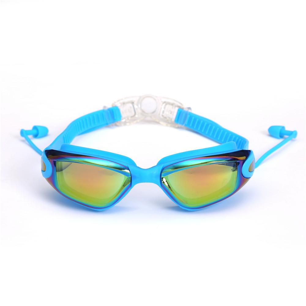 Swimming Goggles Swimming ear plugs professional Waterproof glasses HD Anti-Fog UV Silicone Adjustable Glasses Men Clear goggles