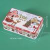 Cartoon Christmas Candy Storage Box Tin Box Container with Lid Flip Top Tin Candy Jewelry Gift Tin Cans Storage Organizer Decor
