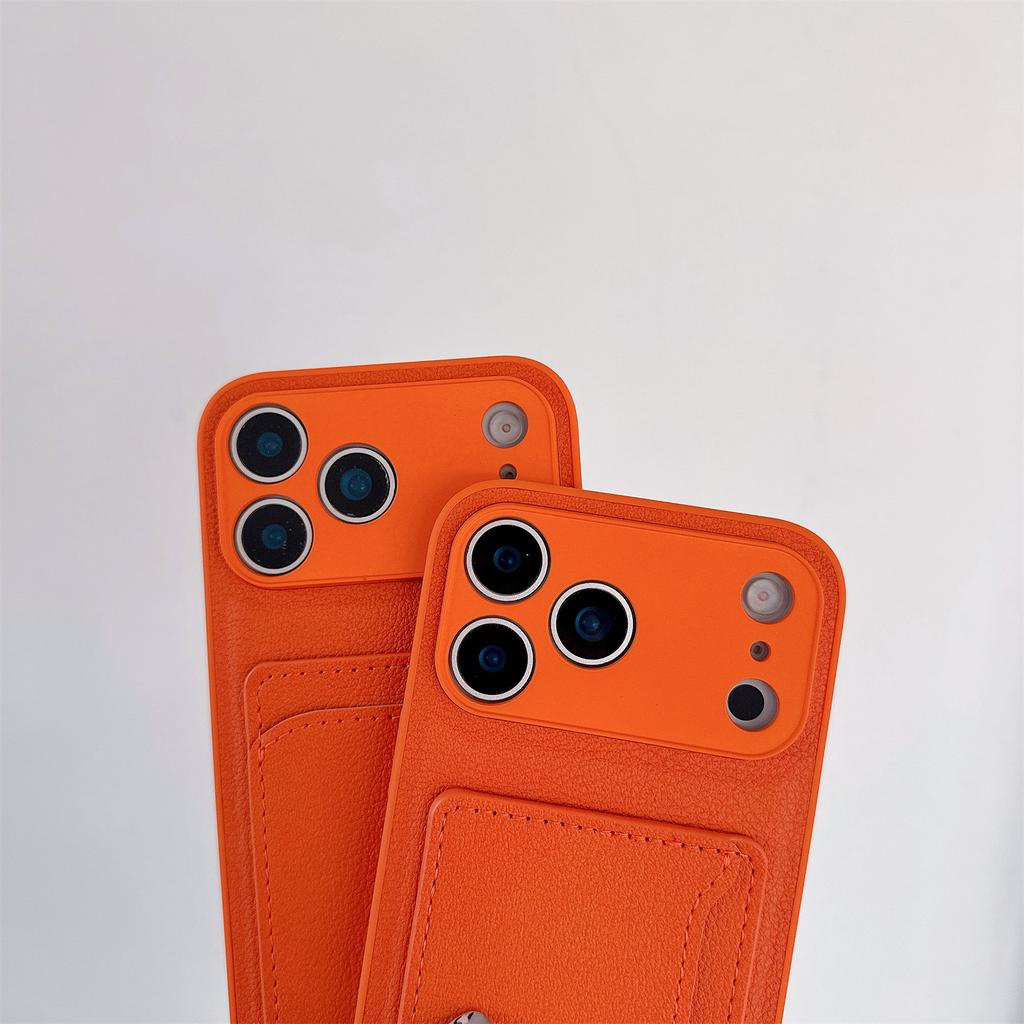 For iPhone 17 Pro Max Case PU Leather TPU Card Holder Phone Cover