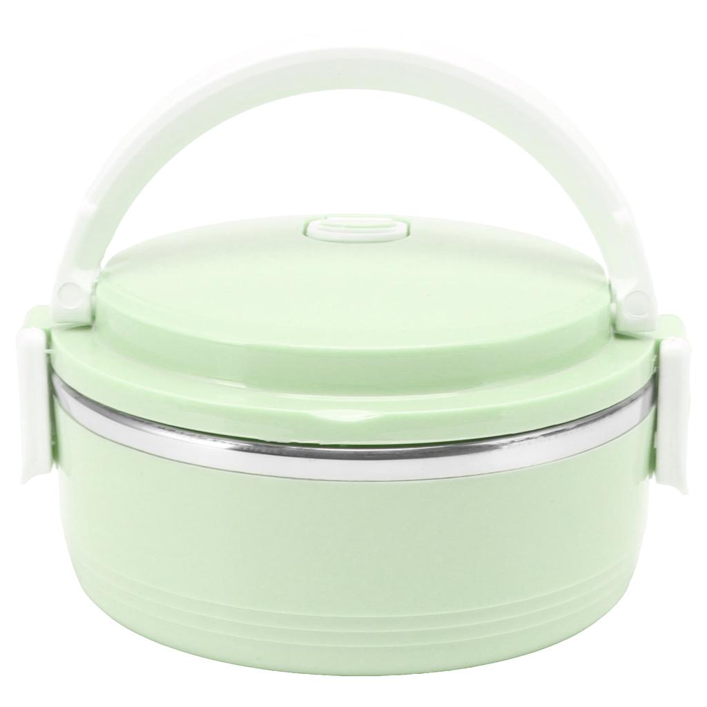 Thermal Lunch Box Stainless Steel Single Layer Portable Insulated Bento Box with Safety Buckle for