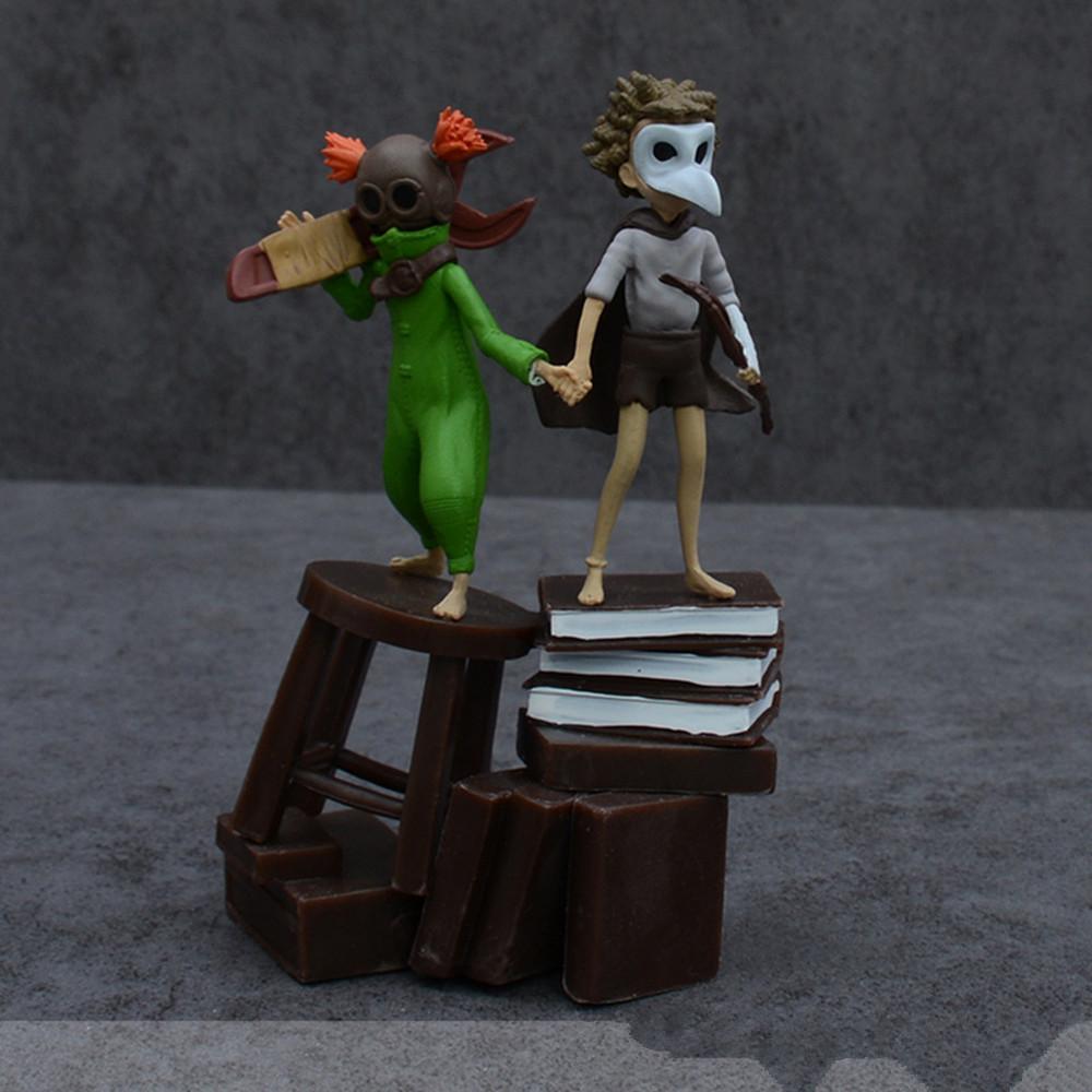 11cm Little Nightmares 3 Low Alone Action Figures Set PVC Collectible Game Character Model Toy With Base Desktop Ornament Gifts