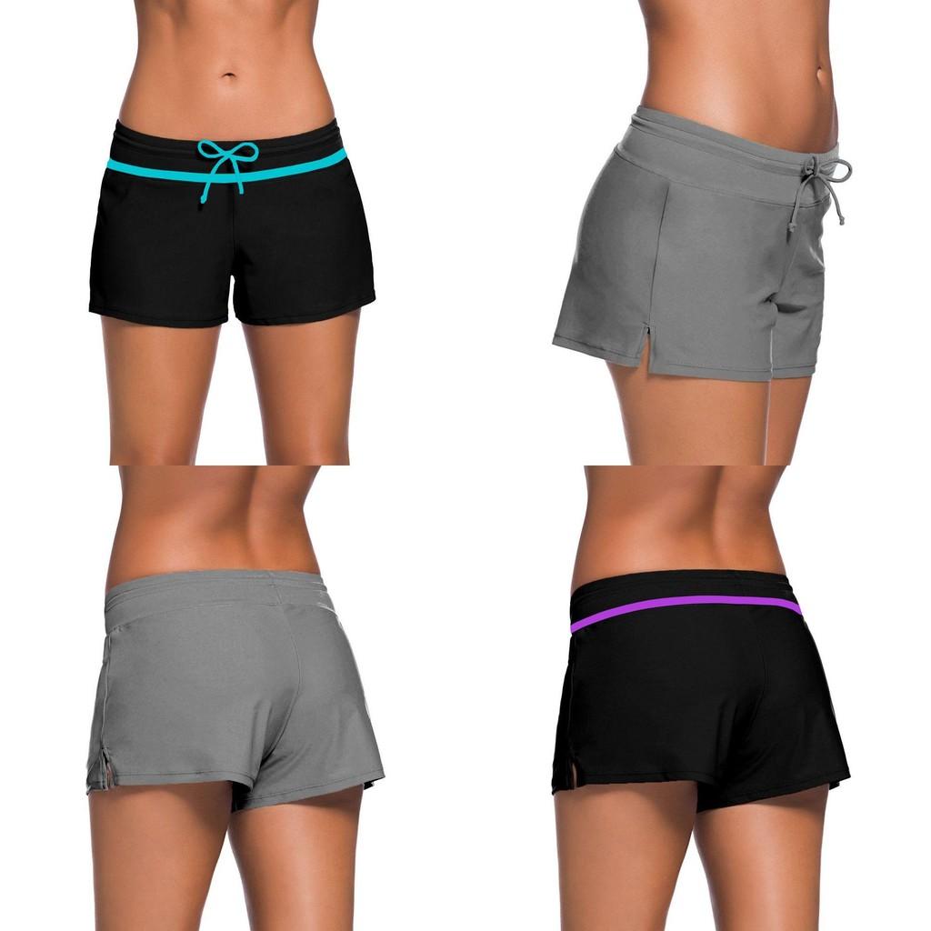 Plus Size Square Swim Shorts For Women Conservative Frenulum Design With Large Size And Good Elasticity