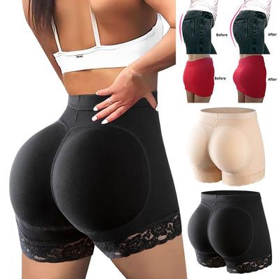 Women Ass Padded Shapewear Shorts Hip Enhancer Body Shaper Butt Lifter Boyshort Booty Lifting Panties Fake Buttocks Seamless Underwear