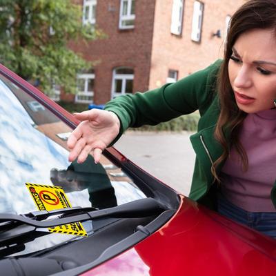 Pack of 50 Parking Violation Cards with Clear Warning Message Parking Infraction Notice Cards Paper Card for Car Owners