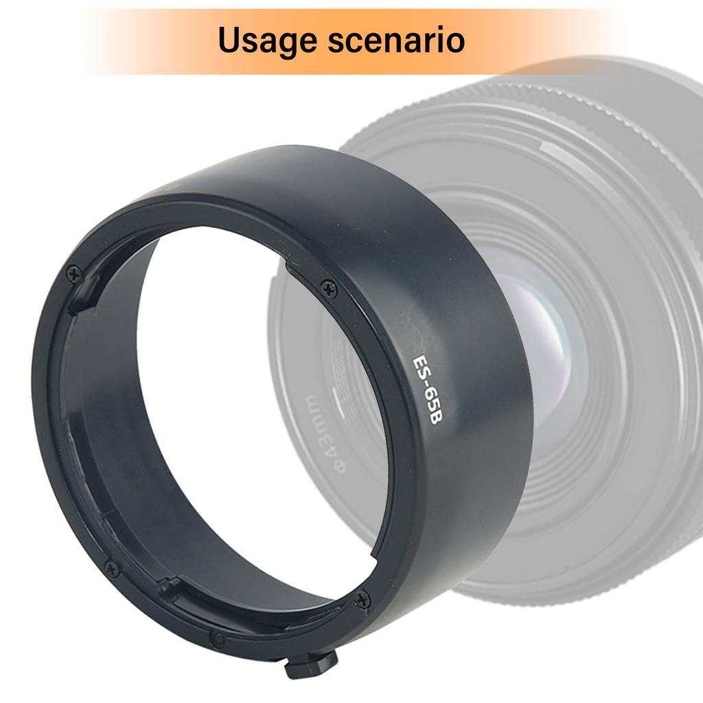 Durability ES65B Camera Lens Hood Camera Lens Shade for RF50mm F1.8STM Easy Install Improves Image Quality Photography
