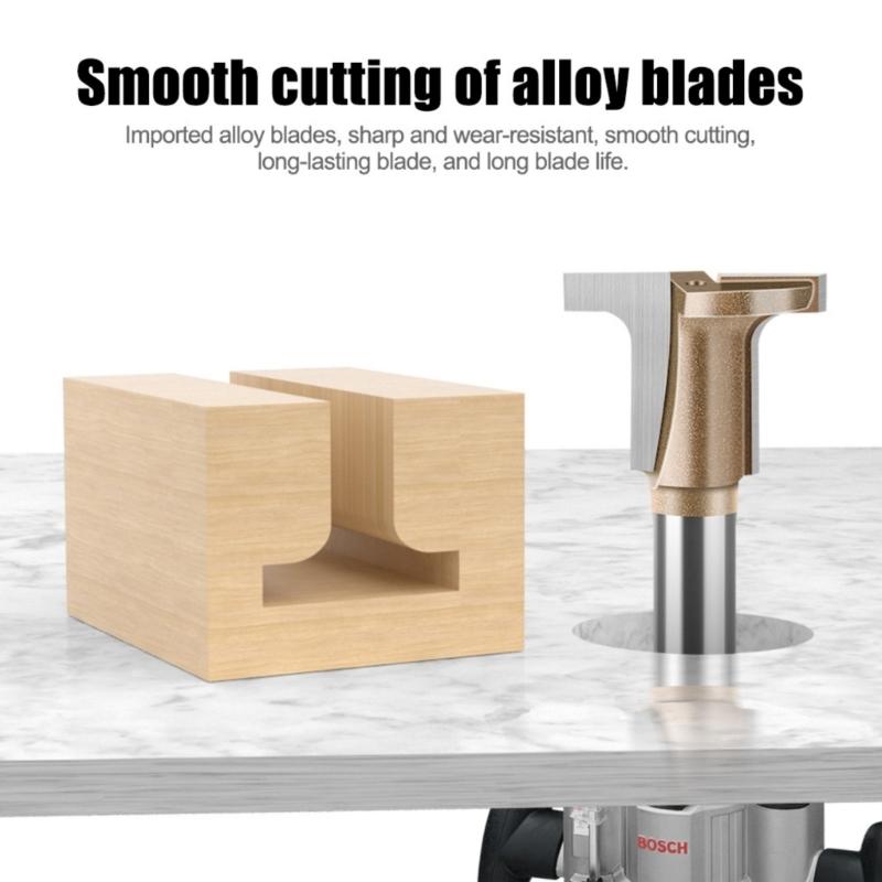 T Slot Semi Round Flat Bottom Router Bit Suitable for Woodworking Bending and Slotting Smooth Cutting Accurate Grooving