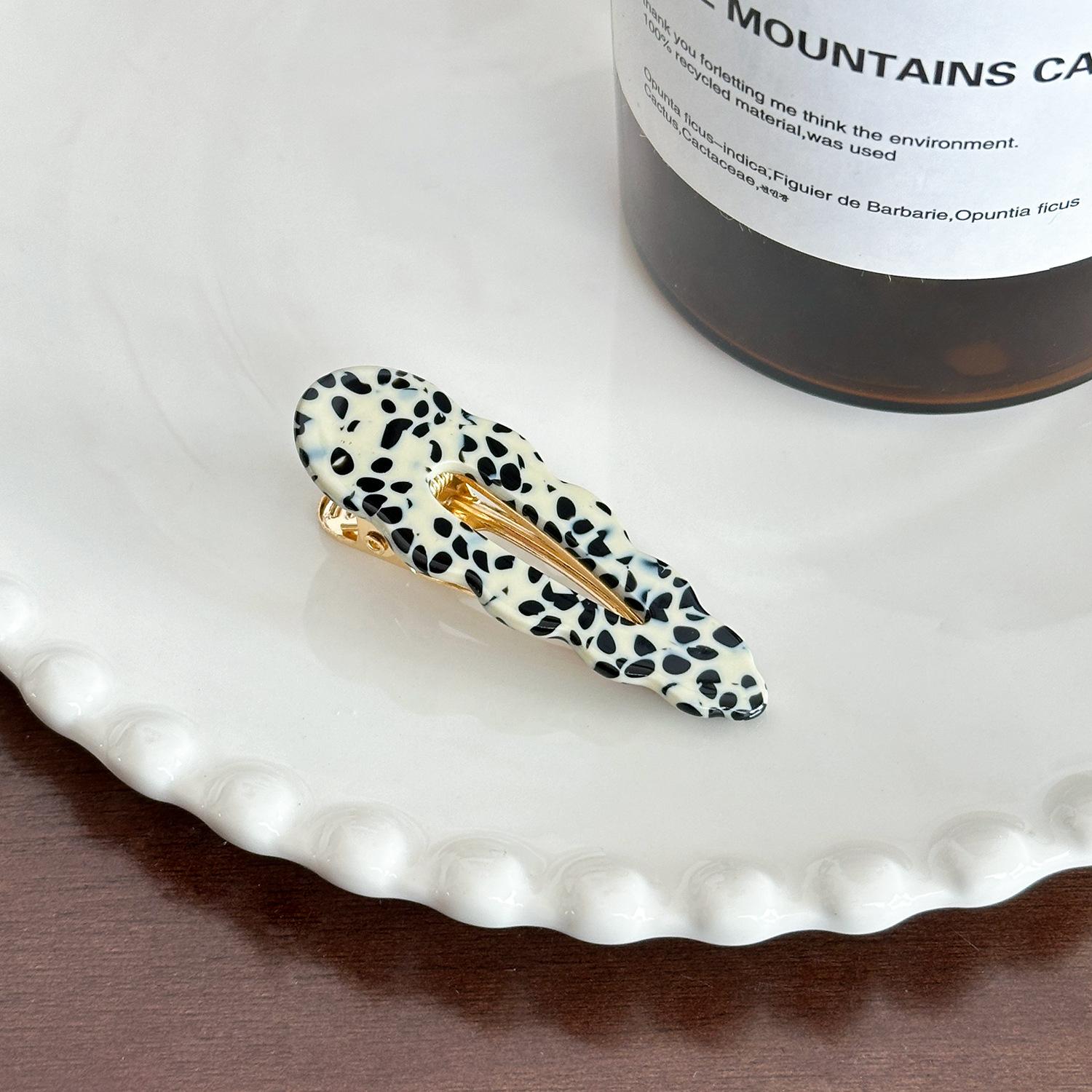 

Элегантные и шикарные большие заколки-крабы для волос в уникальных облачных и геометрических стилях для девочек Polka Dot Black