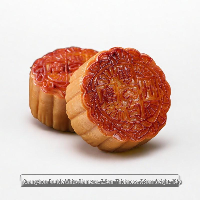 PVC Fake Mooncake Toy - Mid-Autumn Festival Egg Yolk, Lotus Seed, Red Bean Paste Flavors - Display/Photography Prop
