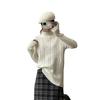 Women'S Semi-Turtleneck Versatile Wool Pullover Autumn And Winter Warm Twisted Knitted Bottoming Shirt Korean Version Of The New Sweater