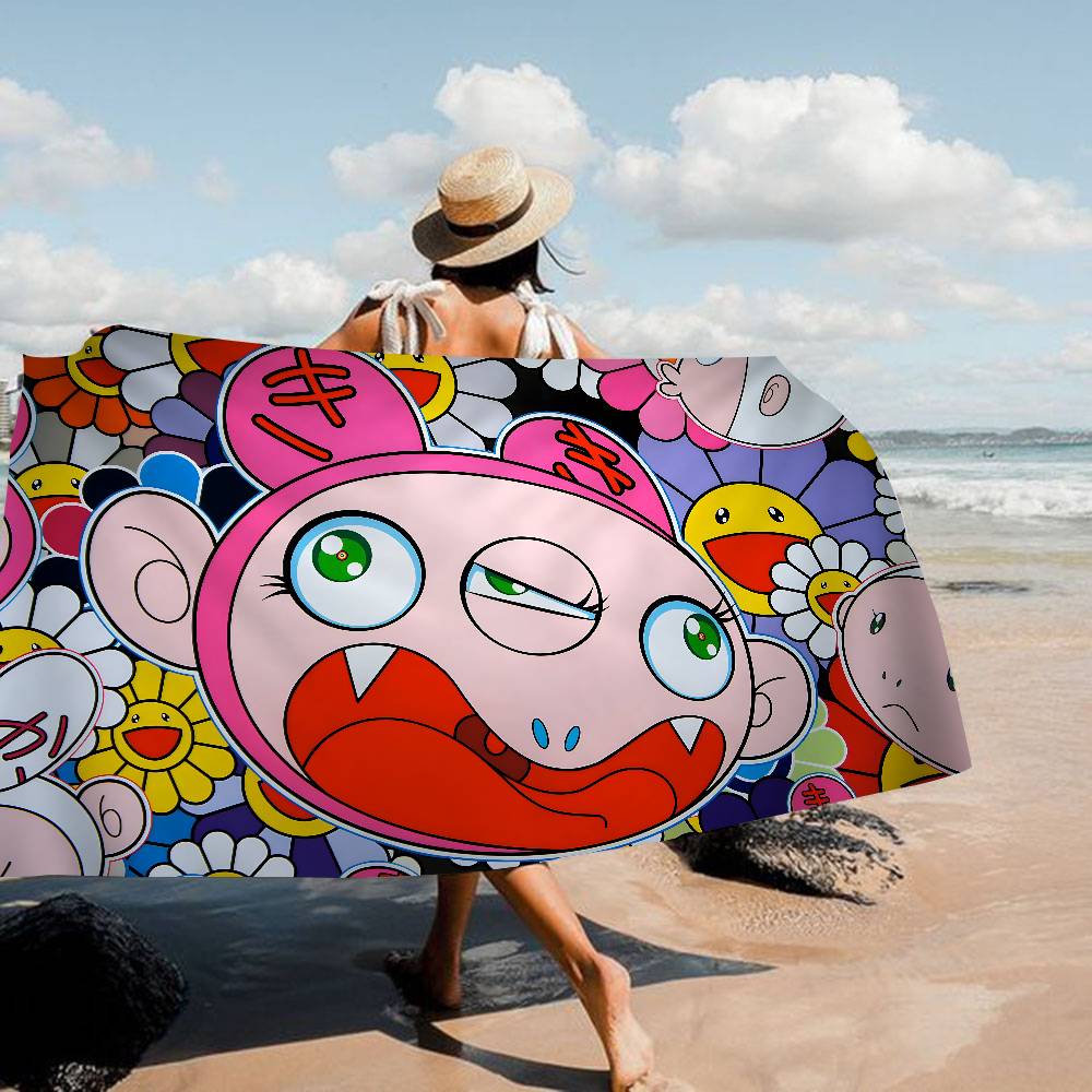 Art T-Takashi Microfiber Blanket Quick Drying Beach Towels Oversized Printing Super Absorbent Pool Towel Blanket