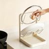 Spatula Pot Lid Holder Space Saving Multifunctional Upright Stand Kitchen Draining Rack Wave Anti-slip Storage Organizer