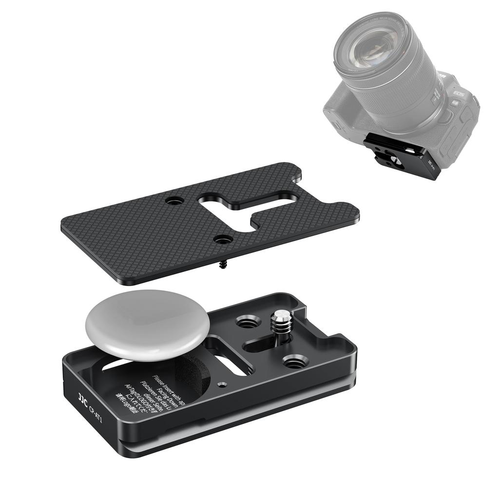JJC AirTag Rychloupínací držák Kompatibilní s montážním šroubem Kompatibilní se Sony Canon Nikon a AirTag Skrytá základní deska Deska, Adaptéry, 1/4"-20 &