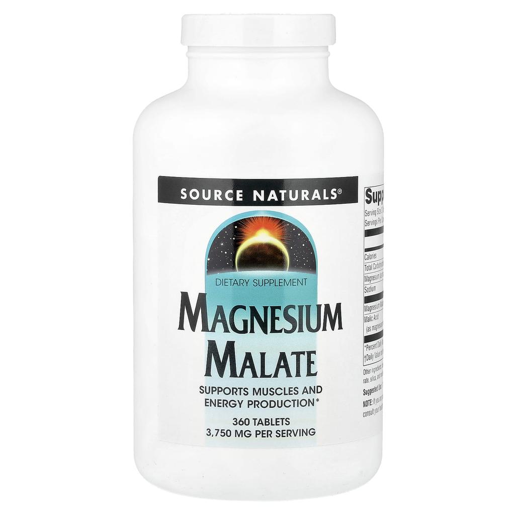 Magnesium Malate, 360 Tablets (1,250Mg per Tablet)