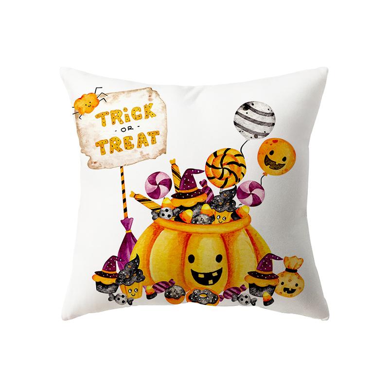 Pumpkin Print Halloween Theme Pillow Cover Sofa Cushion  Holiday Gift Party Decoration Home Decor