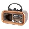 Retro Radio with   Spker Memory Card USB Playback Solar Battery Powered Rechargble Portable AM FM Radio for Outdoor Camping