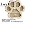 Pet Remembrance Box for Cat Hair Keepsake Box, Cute Paw Shape Memorial Wooden Fur Dogs And Cats, Loss Sympathy Gift Custom