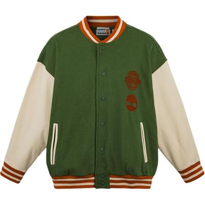 Timberland Lockere Passform Logo-Design Mode Bequem Lässig Langarm Ohne Kapuze Fliegerjacke Unisex Jacke Schwarz Waldgrün A43M5-EIN