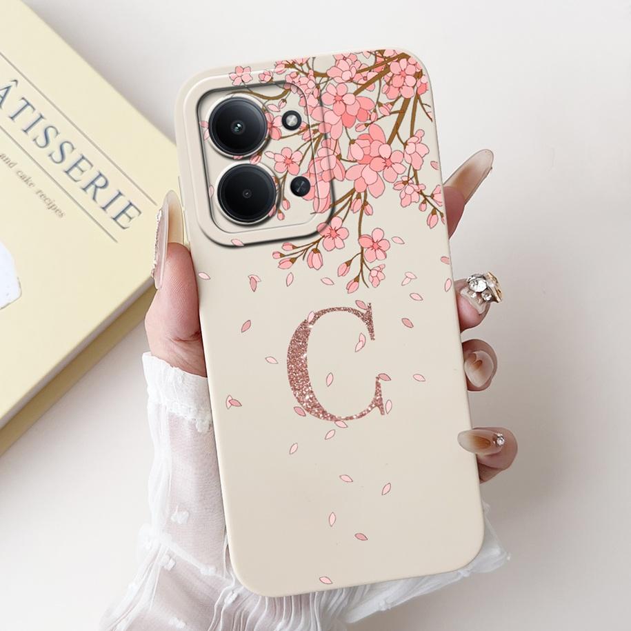For Xiaomi Redmi 15C 5G Case Luxury Crown Flower Letters Soft Silicone Funda Shockproof Cover For Xiaomi Poco C85 Redmi15C Shell