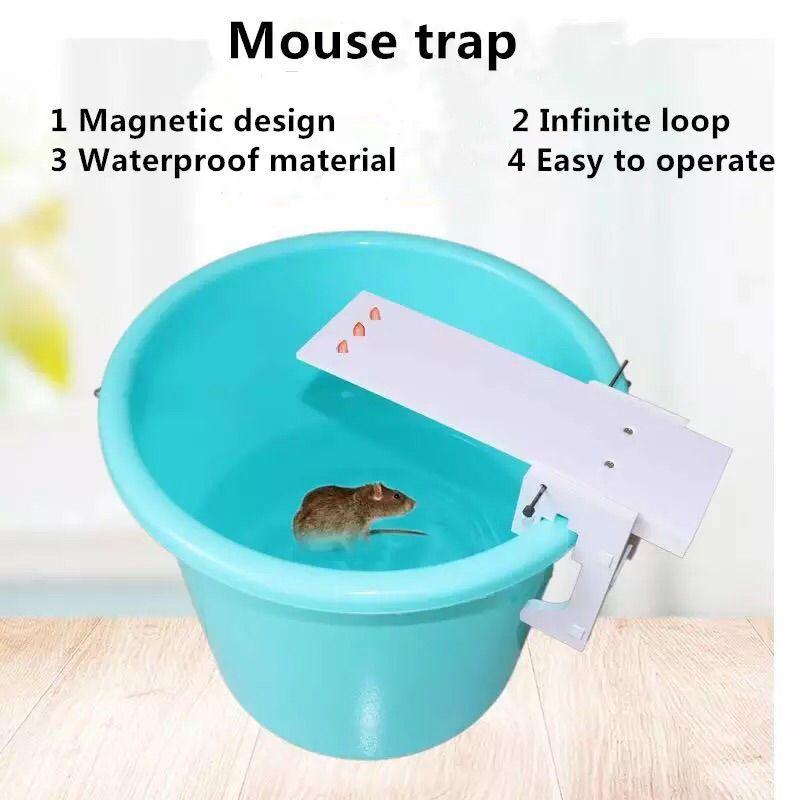 Mouse Trap Catch Rat Trap Catch Walk The Plank Humane Bucket Mice Auto New Reset