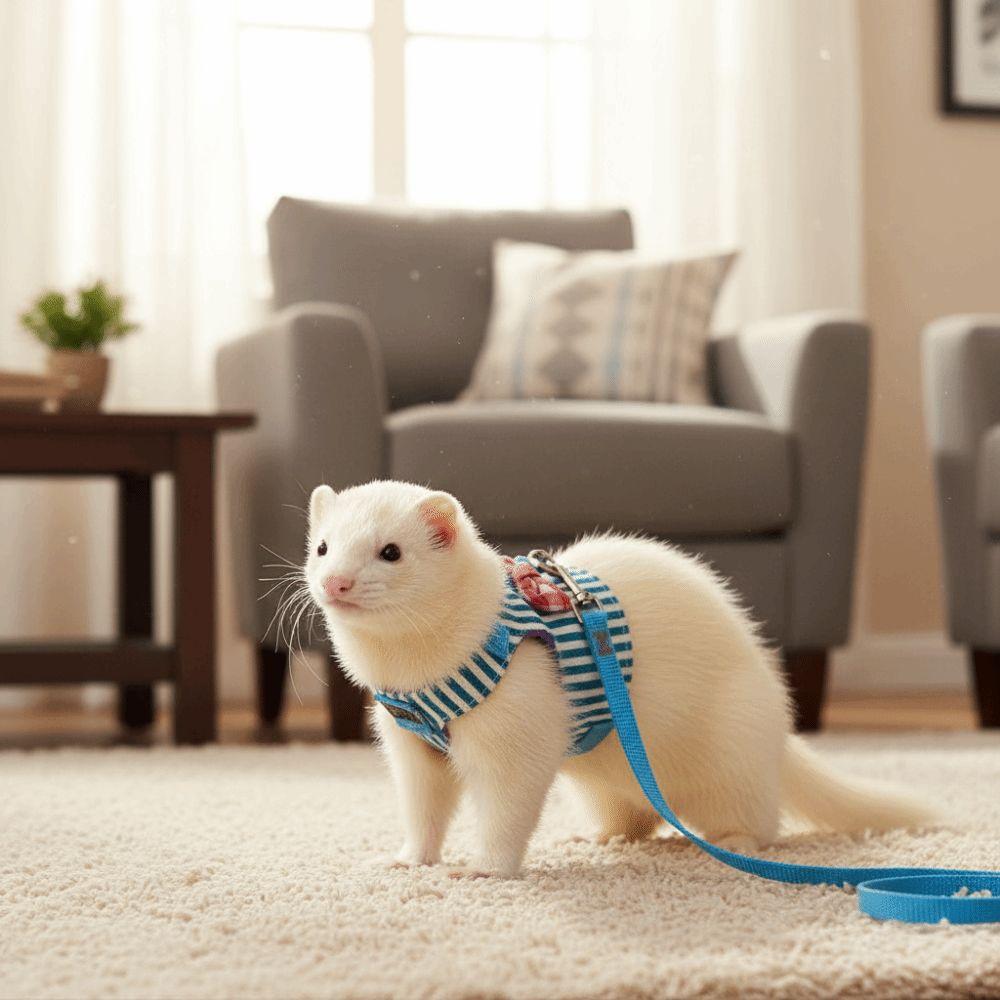 Escape-Proof Hamster Harness Adjustable Rabbit Vest Leash Hamster Chest Strap for Small Animal