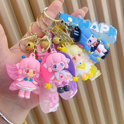 Cartoon Elf Girl Bubble-Blowing Keychain Pendant Charm