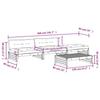 VidaXL Salon de Jardin avec Coussins 4 pcs, Canapé avec Dossier, Ensemble de Meubles avec Table Basse Patio Terrasse, 3186138