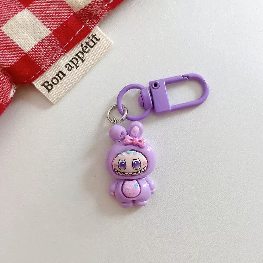 Cute Cartoon Costume Change Keychain Pendant – Bag and Backpack Ornament, Car Keychain, Couple Gift