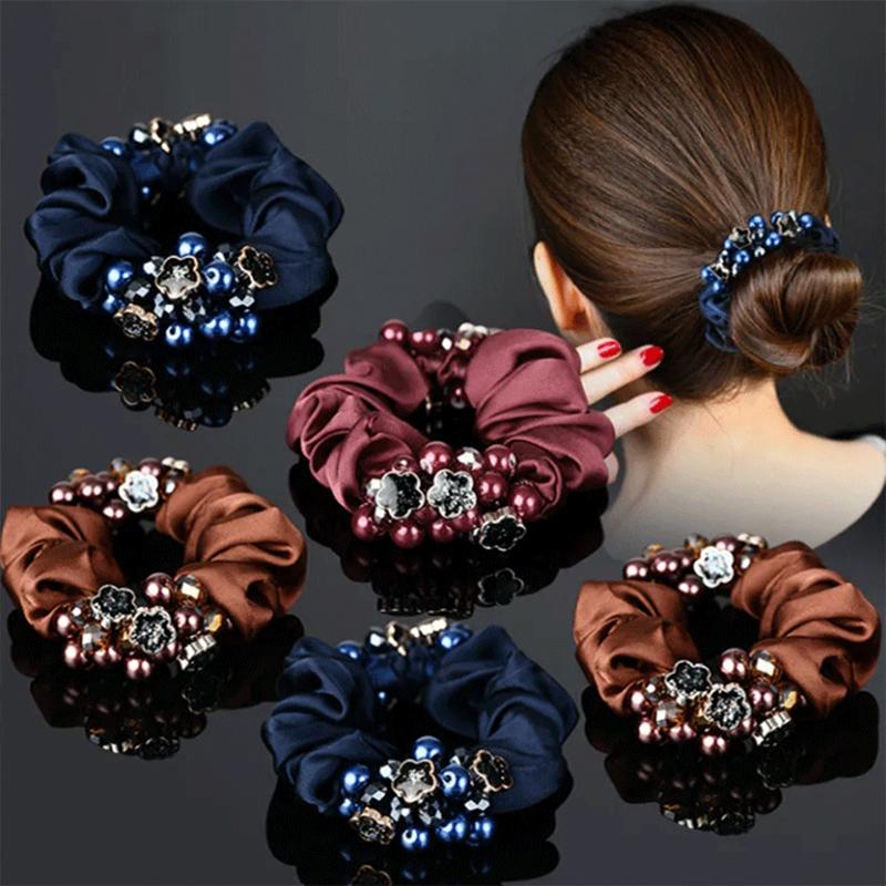 

Elastic Hair Ties For Women Girls Shiny Ponytail Hair Ties Soft Hair Rope Versatile Rubber Band Simple Hair Accessories