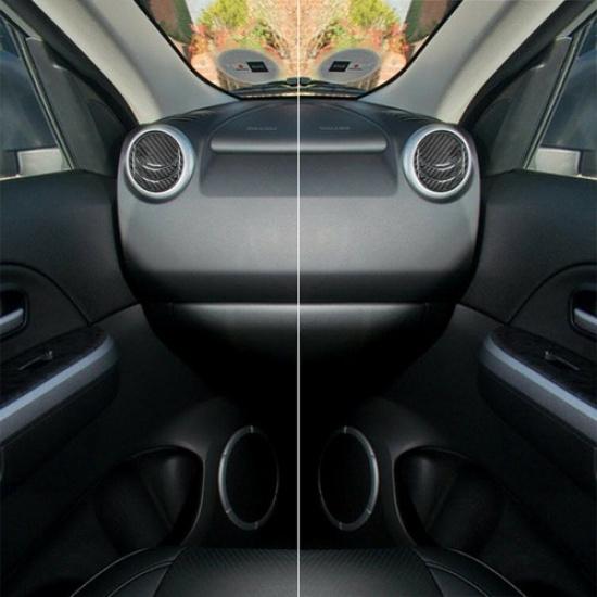 10Pcs Carbon Fiber AC Air Vent Outlet Cover Trim For Suzuki Grand Vitara 2006-13