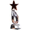 Red Five-pointed Star Crystal Trophy Hollowed-out Geometric Medal Customize Competition Prizes Decorative Figurines Home Decor