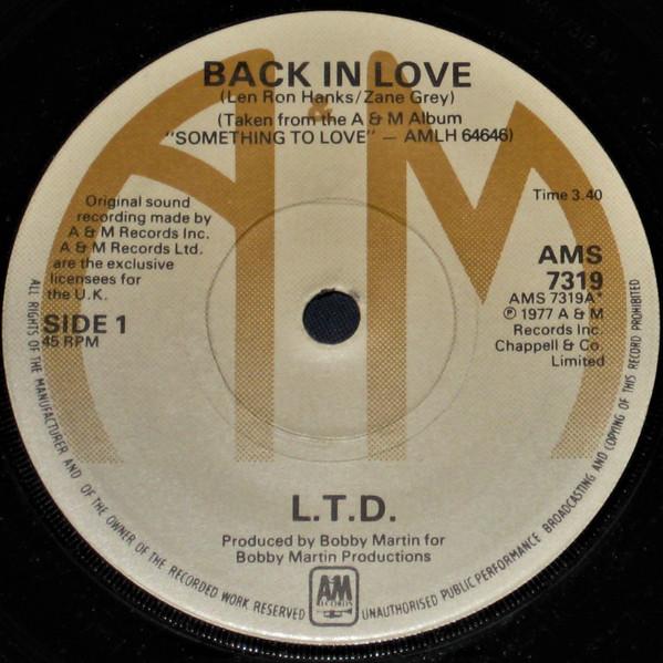 

7inch Record L.T.D. - Back In Love AMS7319 A&M Records 1977 UK Soul/Funk Used