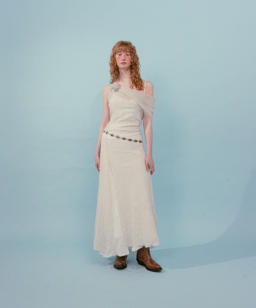 Lulu Seoul Wave Sheer Dress (Ivory)